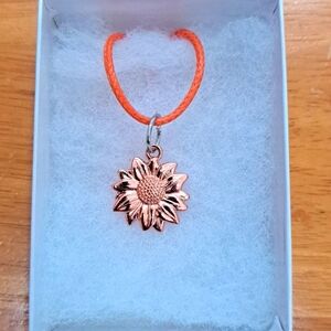Rose Gold Sunflower Necklace